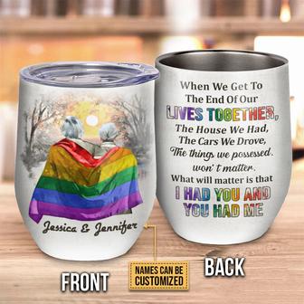 Pride Couple I Had You You Had Me Custom Wine Tumbler - Gift - Thegiftio UK