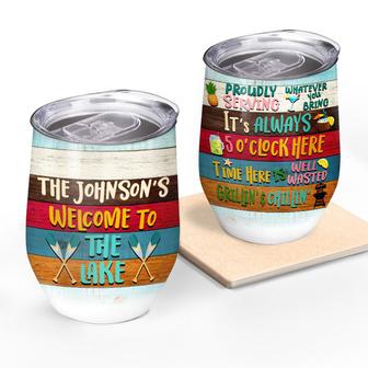 Proudly Serving Whatever You Bring Personalized Wine Tumbler - Thegiftio UK