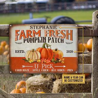 Pumpkins Farm Custom Metal Sign - Fall Thanksgiving Gift - Thegiftio UK