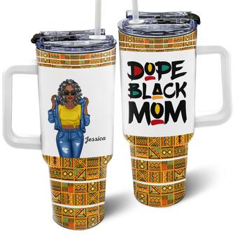 Dope Black Mom Personalized Tumbler - Gift for Mom - Thegiftio UK