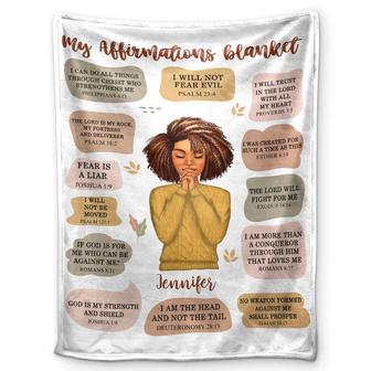 Christian My Affirmation - Personalized Fleece Blanket, Sherpa Blanket - Thegiftio UK