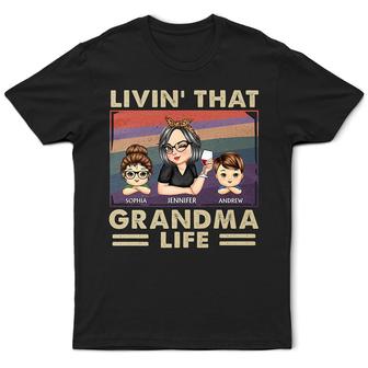 Living That Grandma Life Vintage Custom T-Shirt - Thegiftio UK