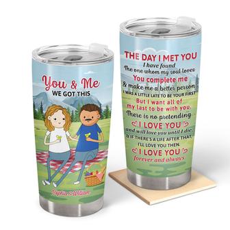 The Day I Met You Custom Tumbler - Gift for Couples - Thegiftio UK
