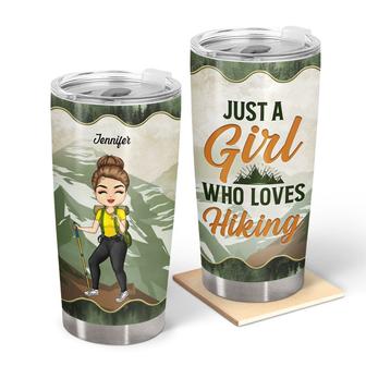 Just A Girl Who Loves Hiking Personalized Tumbler - Thegiftio UK