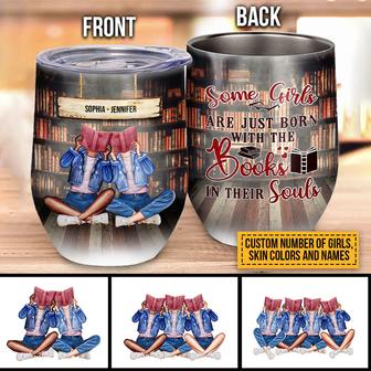 Reading Bestie Books In Souls Custom Wine Tumbler - Thegiftio UK