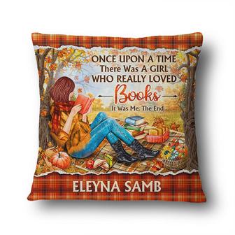 Reading Girl Once Upon A Time Personalized Pillow - Gift - Thegiftio UK