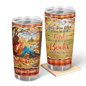 Personalized Reading Girl Once Upon A Time Custom Tumbler - Thegiftio UK