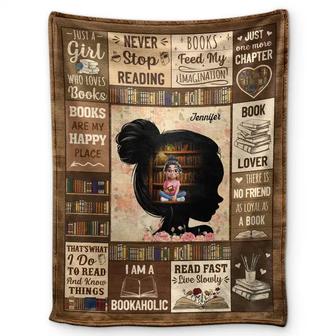 Reading Just A Girl Who Loves Books, Book Soul - Personalized Fleece Blanket, Sherpa Blanket - Thegiftio UK