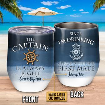 The Captain Is Always Right Custom Tumbler - Couples Gift - Thegiftio UK
