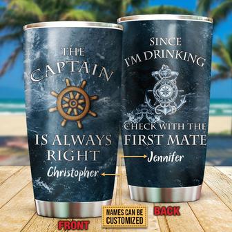 The Captain Is Always Right Custom Tumbler - Couple Gift - Thegiftio UK