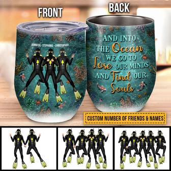 Scuba Diving Bestie Custom Wine Tumbler - Gift for Friends - Thegiftio UK