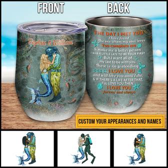Scuba Diving And Mermaid Couple The Day I Met You Custom - Thegiftio UK
