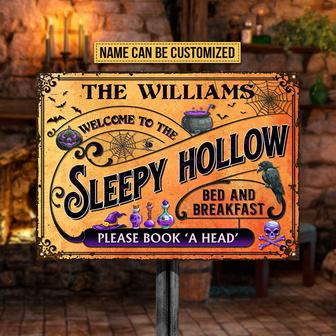 Skull Creepy Pumpkin Custom Metal Sign - Halloween Gift - Thegiftio UK