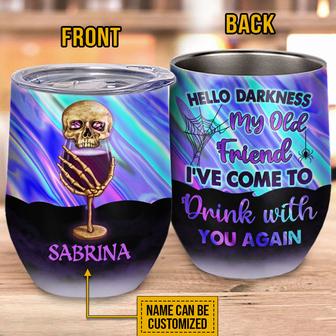 Skeleton Skull I've Come To Drink With You Again Custom Wine - Thegiftio UK