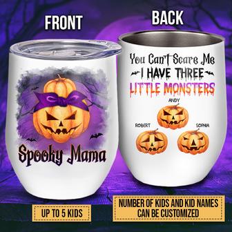 Skull Mom Skeleton Custom Wine Tumbler - Halloween Gift - Thegiftio UK