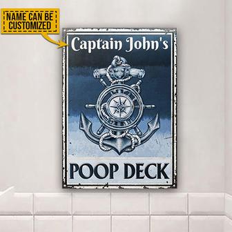 Sailor Navy Captain Beach Poop Deck Custom Metal Sign - Thegiftio UK