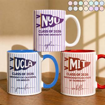 School Pennant Flag Personalized Mug - Gift for Students - Thegiftio UK