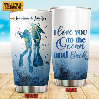 I Love You To The Ocean Custom Tumbler - Gift for Couples - Thegiftio UK