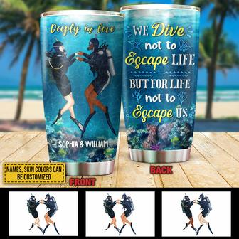 Scuba Diving Married Couple Custom Tumbler - Couples Gift - Thegiftio UK