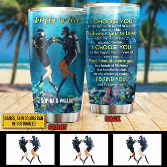 I Choose You Custom Tumbler - Anniversary Gift for Couple - Thegiftio UK