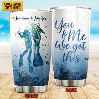 Scuba Diving You And Me Custom Tumbler - Gift for Couples - Thegiftio UK