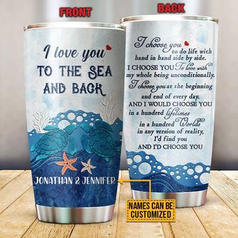 Sea Turtle I Choose You Custom Tumbler - Gift for Couples - Thegiftio UK