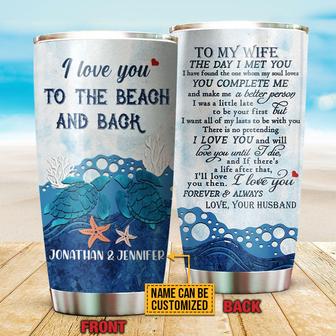 Sea Turtle I Love You To The Sea Custom Tumbler - Gift - Thegiftio UK