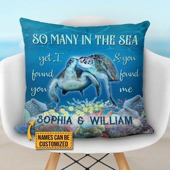 Sea Turtle So Many In The Sea Custom Pillow - Beach Gift - Thegiftio UK