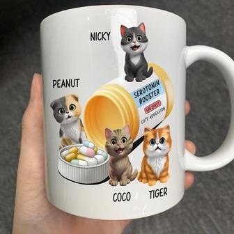 Serotonin Booster Personalized Mug - Gift for Cat Lovers - Thegiftio UK