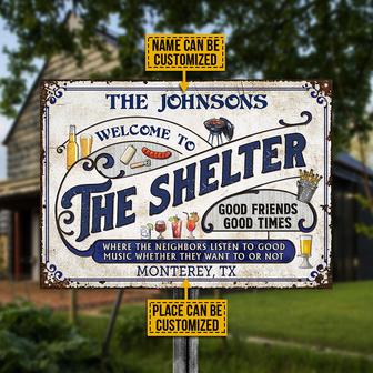 Shelter Grilling Blue Listen To The Good Music Custom Metal - Thegiftio UK