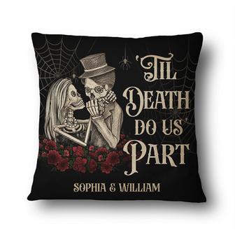 Skeleton Skull Couple Do Us Part Custom Pillow - Thegiftio UK