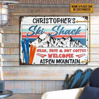 Skiing Ski Shack Gear Custom Metal Sign - Gift for Skiers - Thegiftio UK