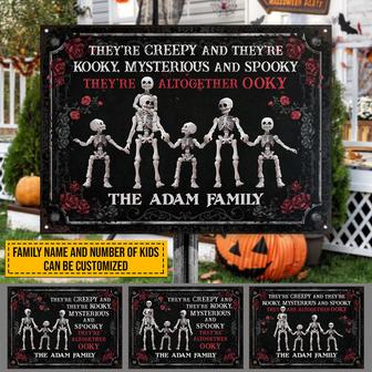 Skull Skeleton Family Custom Metal Sign - Halloween Gift - Thegiftio UK