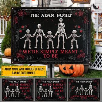 Skull Skeleton Family Custom Metal Sign - Gift for Family - Thegiftio UK