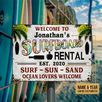 Surf Shack Surf Sun Sand Custom Metal Sign - Beach Gift - Thegiftio UK