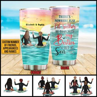 Surfing Bestie Out At Sea Custom Tumbler - Gift for Bestie - Thegiftio UK