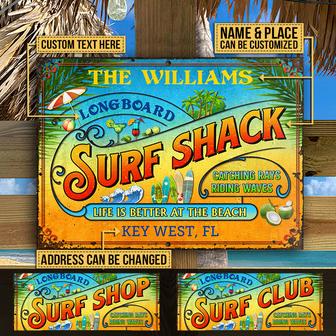 Surfing Beach Life Is Better Custom Metal Sign - Thegiftio UK