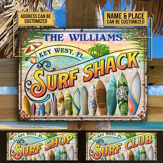 Surfing Beach Surfboard Custom Metal Sign - Gift for Friends - Thegiftio UK