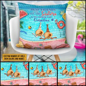 Swimming Bestie Choose Custom Pillow - Gift for Best Friend - Thegiftio UK