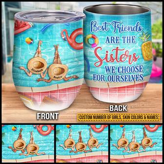 Swimming Bestie Custom Wine Tumbler - Gift for Best Friend - Thegiftio UK