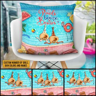 Swimming Bestie Pools Booze Besties Personalized Pillow - Thegiftio UK