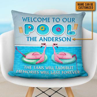 Swimming Flamingo Memories Custom Pillow - Gift for Friends - Thegiftio UK