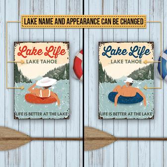 Swimming Lake Life Custom Metal Sign - Gift for Lake Lovers - Thegiftio UK