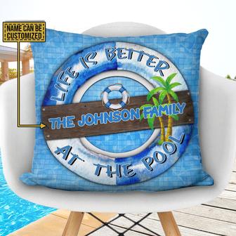 Swimming Pool Life Is Better At The Pool Custom Pillow - Thegiftio UK