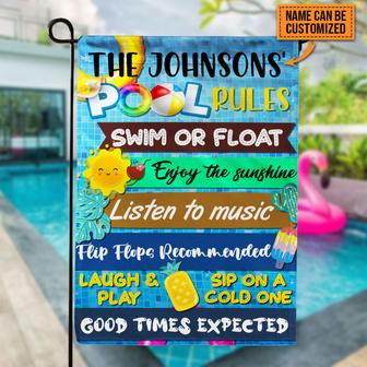 Swimming Pool Rules Swim Or Float Custom Flag - Pool Gift - Thegiftio UK
