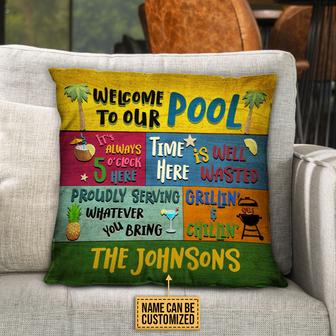 Swimming Pool Welcome Custom Pillow - Gift for Home Decor - Thegiftio UK