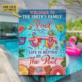 Swimming Pool Life Is Better By The Pool Custom Metal Sign - Thegiftio UK