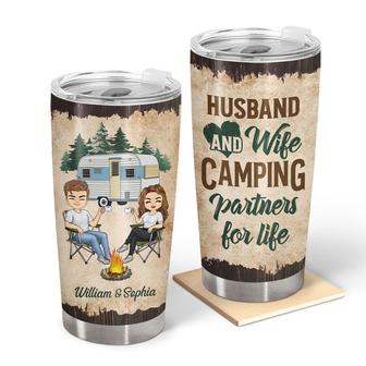 Camping Partners For Life Personalized Tumbler - Couple Gift - Thegiftio UK