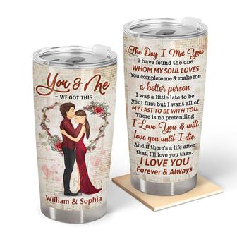 The Day I Met You Custom Tumbler - Gift for Couples - Thegiftio UK