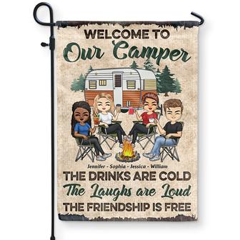 Welcome to Our Campsite Personalized Flag - Gift for Campers - Thegiftio UK